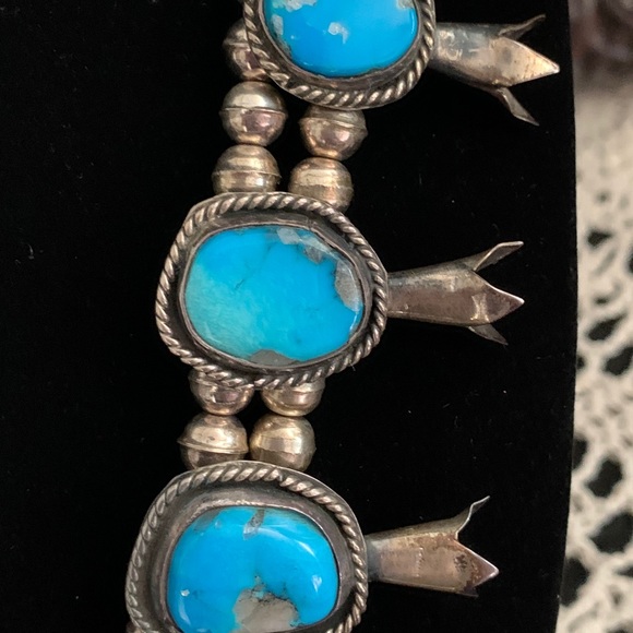 Authentic Vintage Navajo Bisbee Squash Blossom - Picture 6 of 12